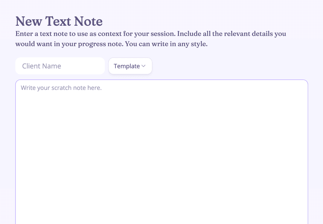 New Text Note Example